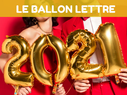 Ballons gonflables en forme de lettre pour former un mot