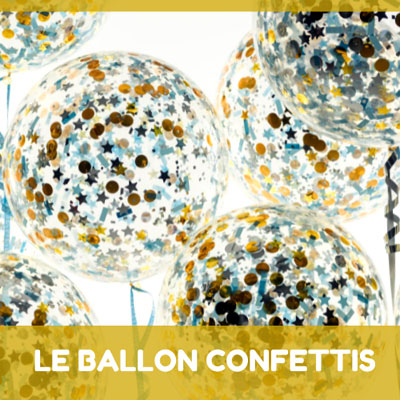 Ballons gonflables remplis de confettis