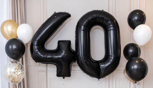 ballons chiffres noirs pour une ambiance chic