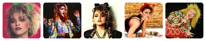 Look style Madonna des années 80