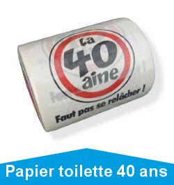 Papier WC humoristique 40 ans - 40aine