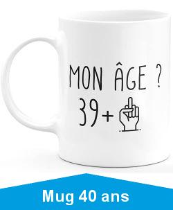 quotedazur Ide Cadeau 40 ans Homme Femme - Cadeau Anniversaire Quarante Ans - Ide Cadeau Original, Humour, Drle, Rigolo, Fun - Mug Tasse Caf Th Pas Cher