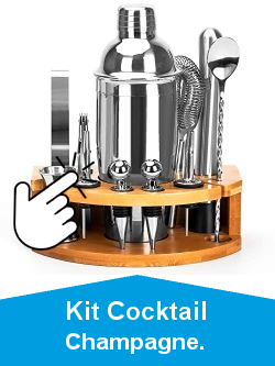 Shaker Cocktail Kit, Set Barman Cocktail en Acier Inoxydable de 12 Pices, Shaker  Cocktail de 750 ml, Kit Cocktail de Barman avec Support en Bois pour Maison ou Le Bar